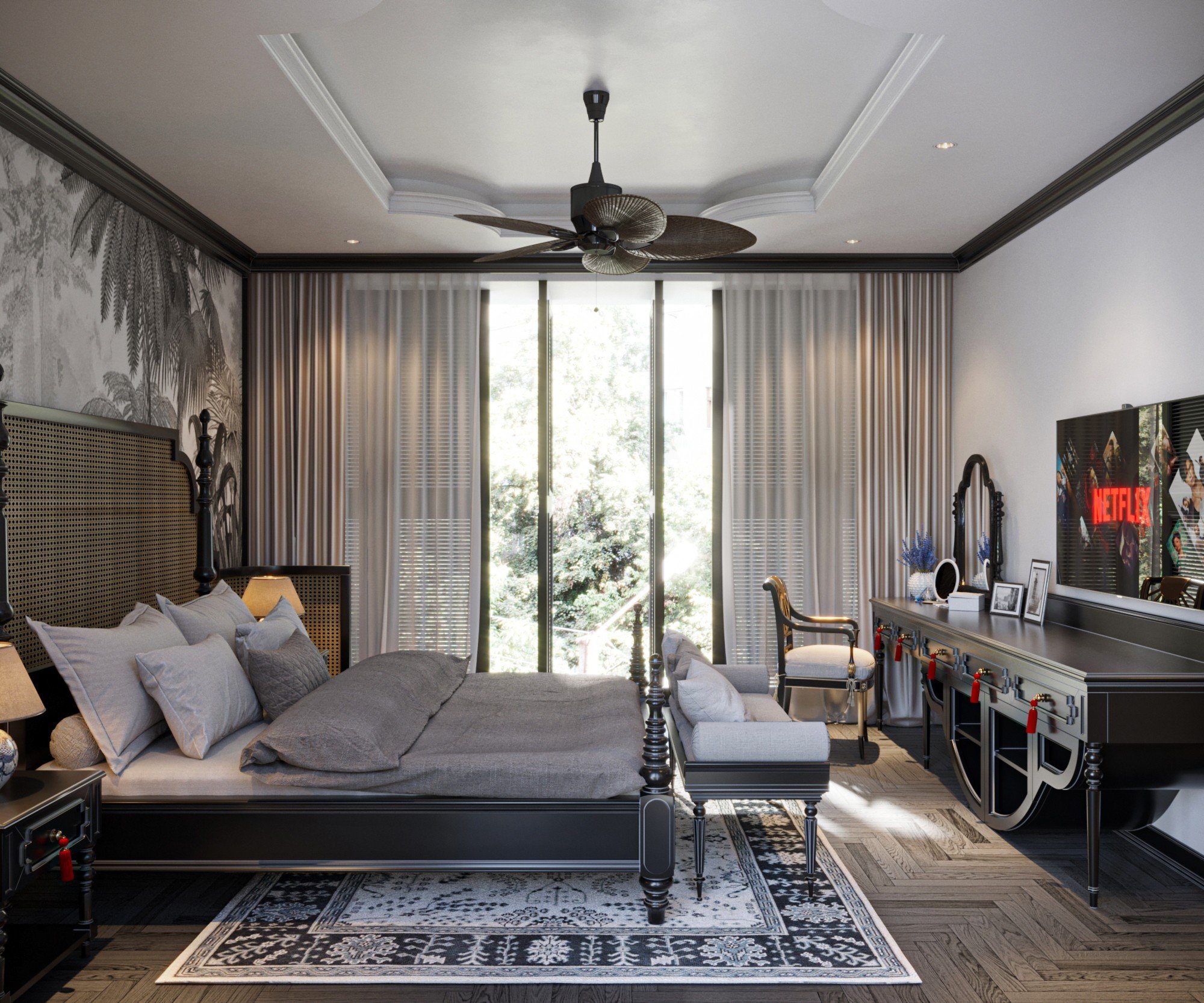 Cửa số lớn ở phòng ngủ Casamia Villa Hội An