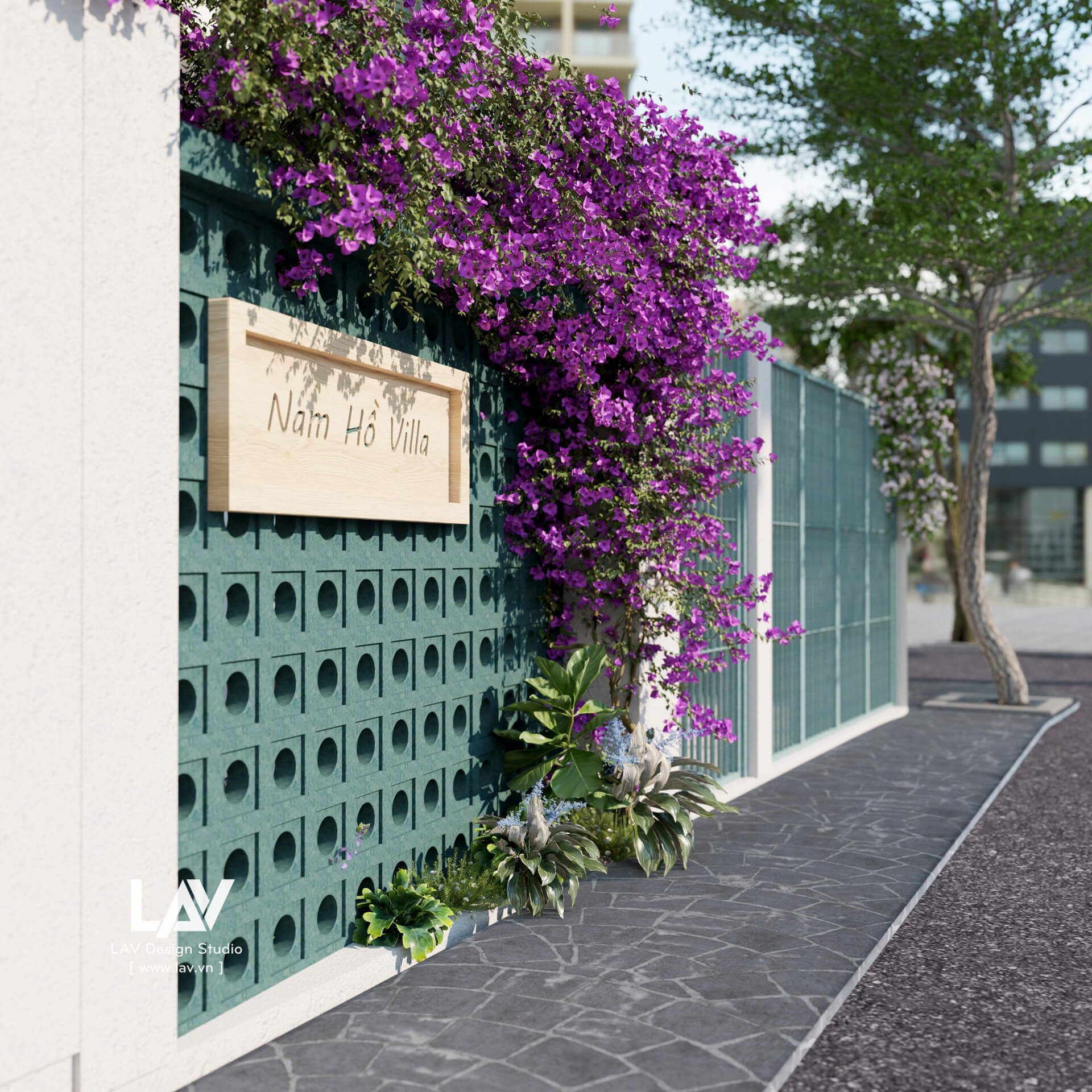Cổng ra vào của Nam Hồ Villa