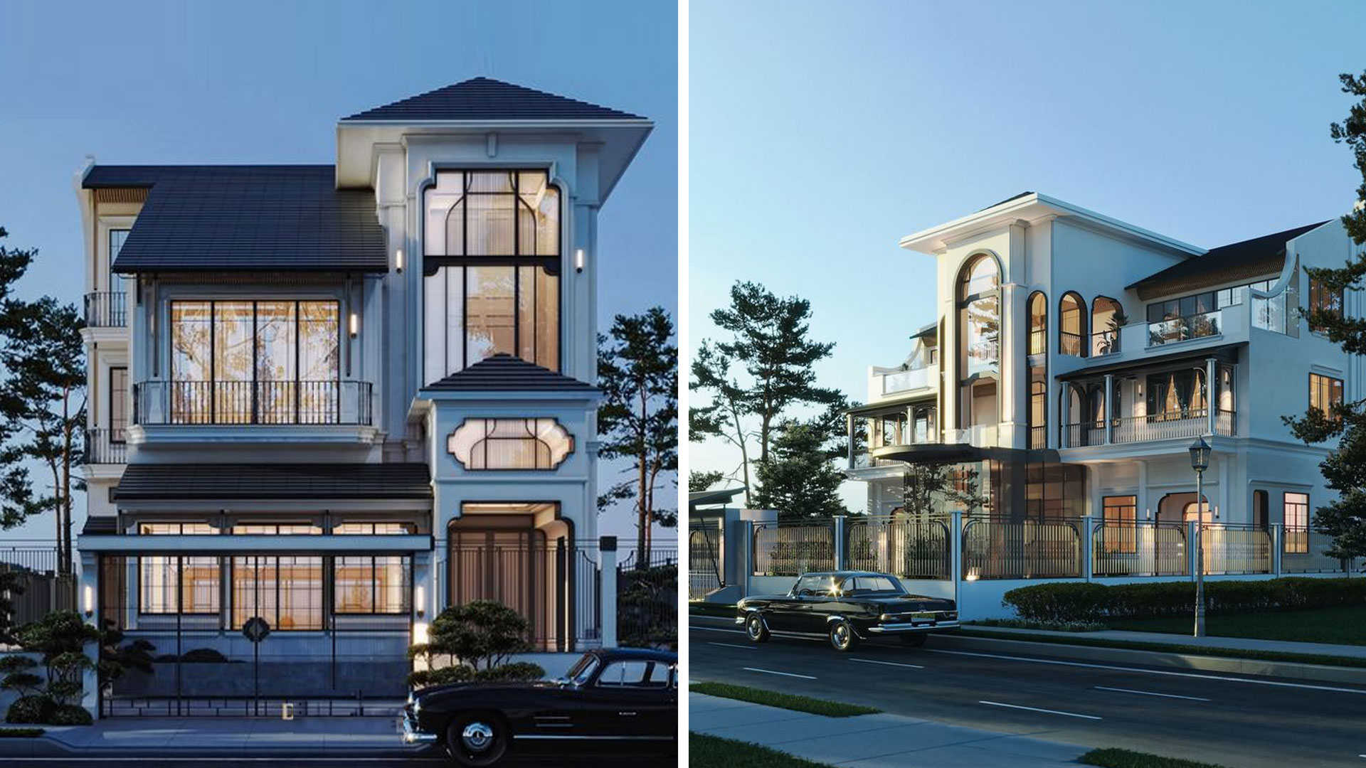 biệt thự indochine kết hợp phong cách châu âu