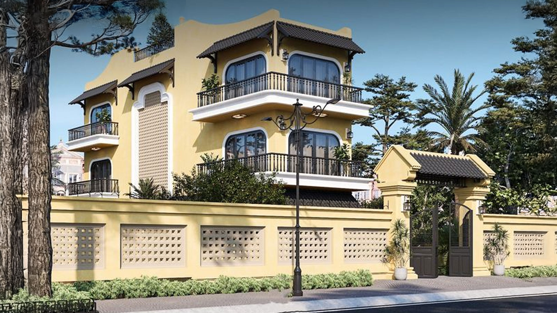 biệt thự nhà vườn phong cách indochine