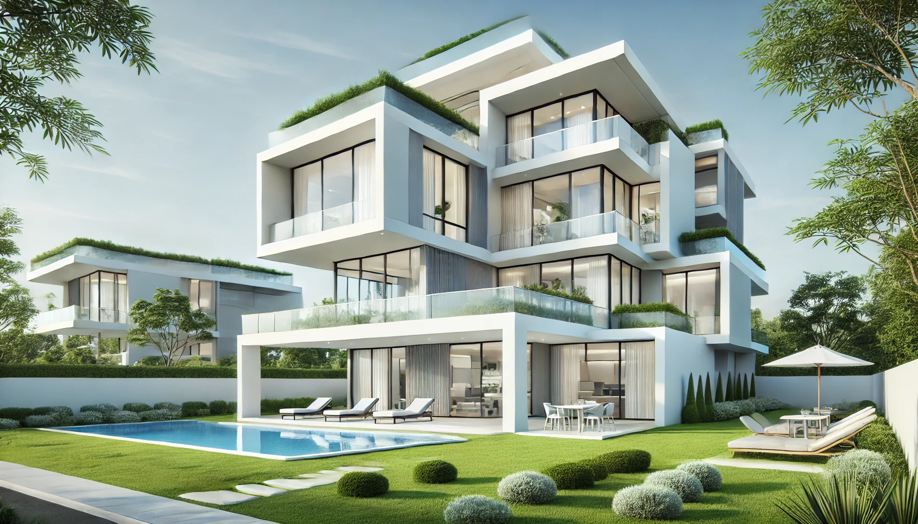biệt thự phong cách hiện đại 3 tầng