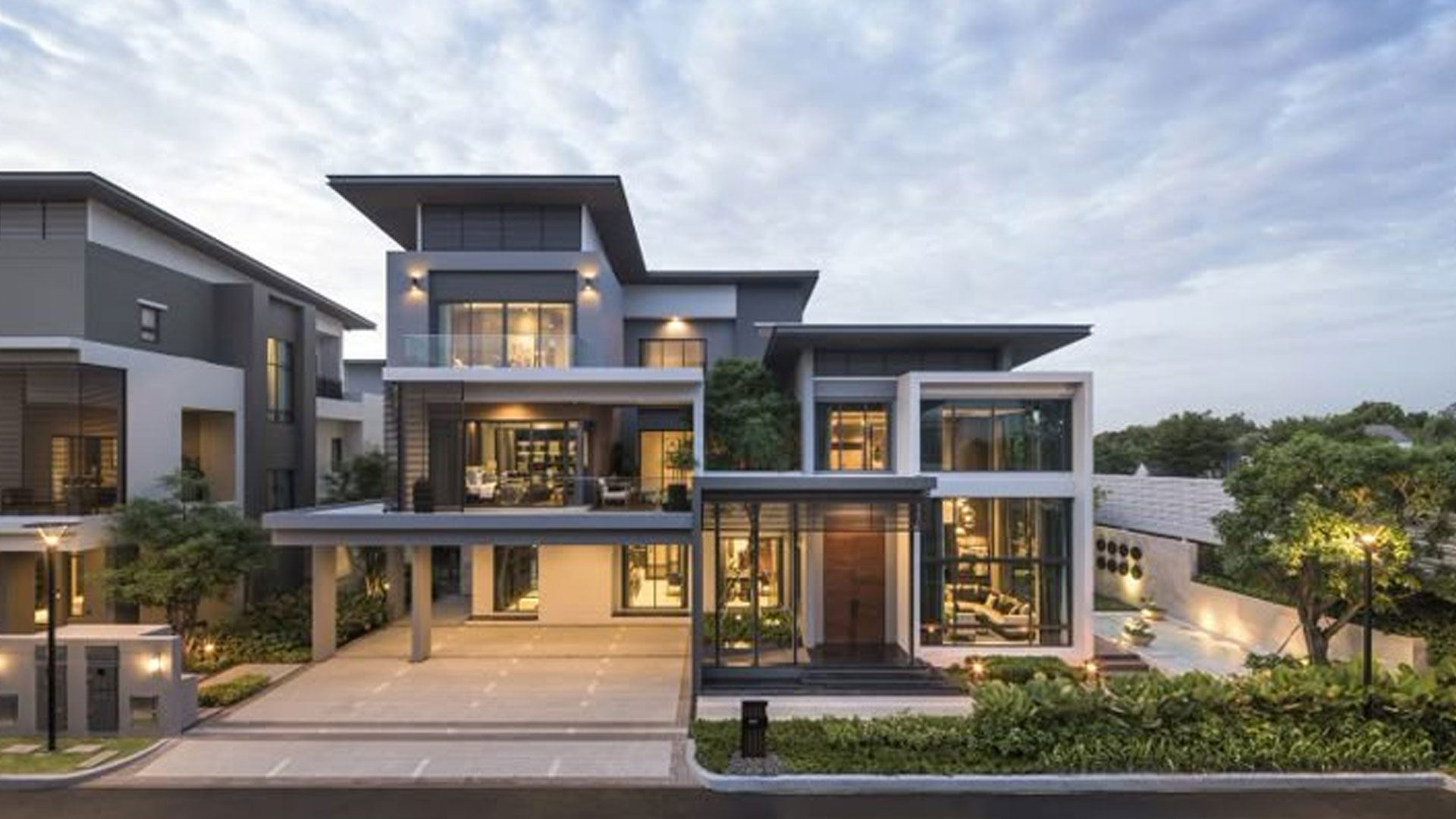 biệt thự phong cách hiện đại mái bằng