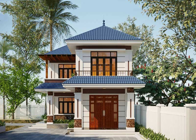 nhà 2 tầng chữ L