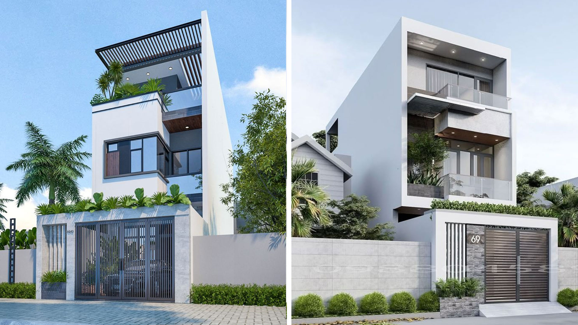 nhà phố 5x20 phong cách hiện đại