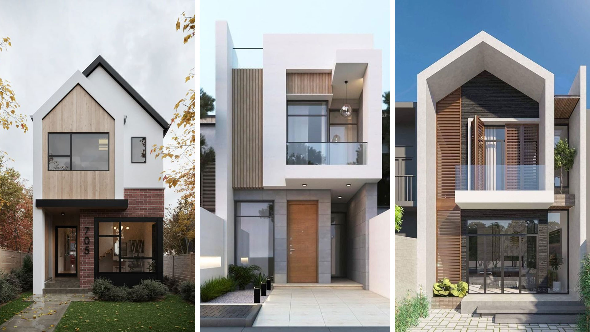 nhà phố 5x20 phong cách tối giản