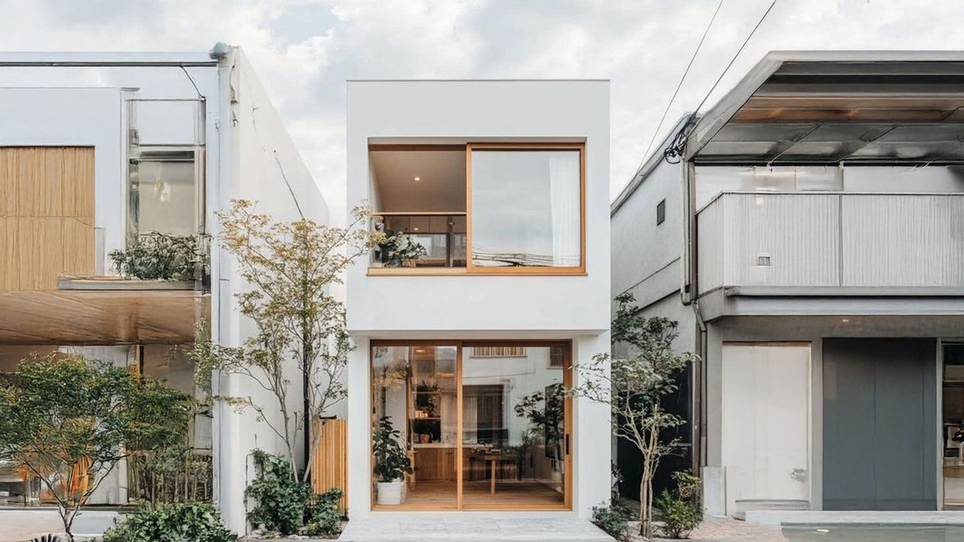 nhà phố 5x20 phong cách wabi sabi