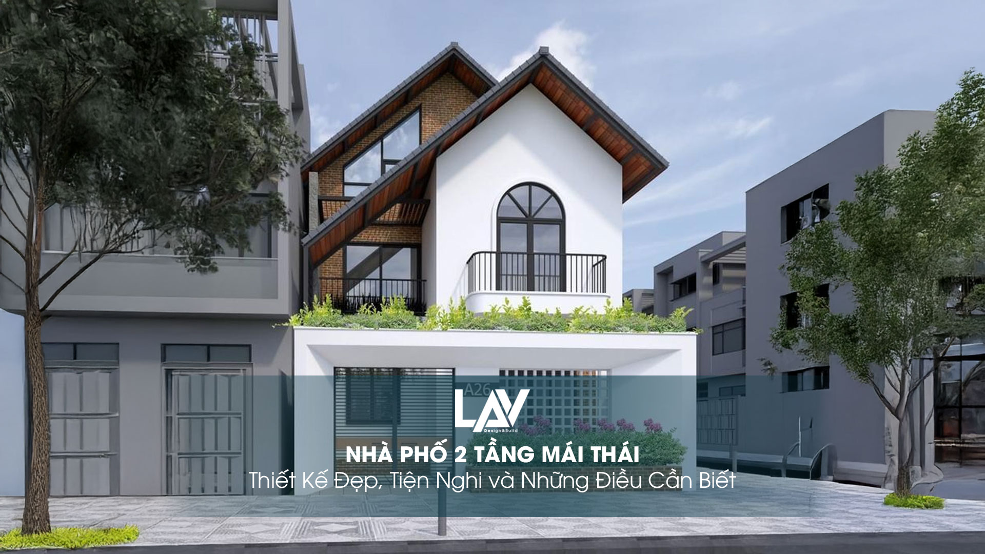 thiết kế nội thất nhà phố 2 tầng mái thái