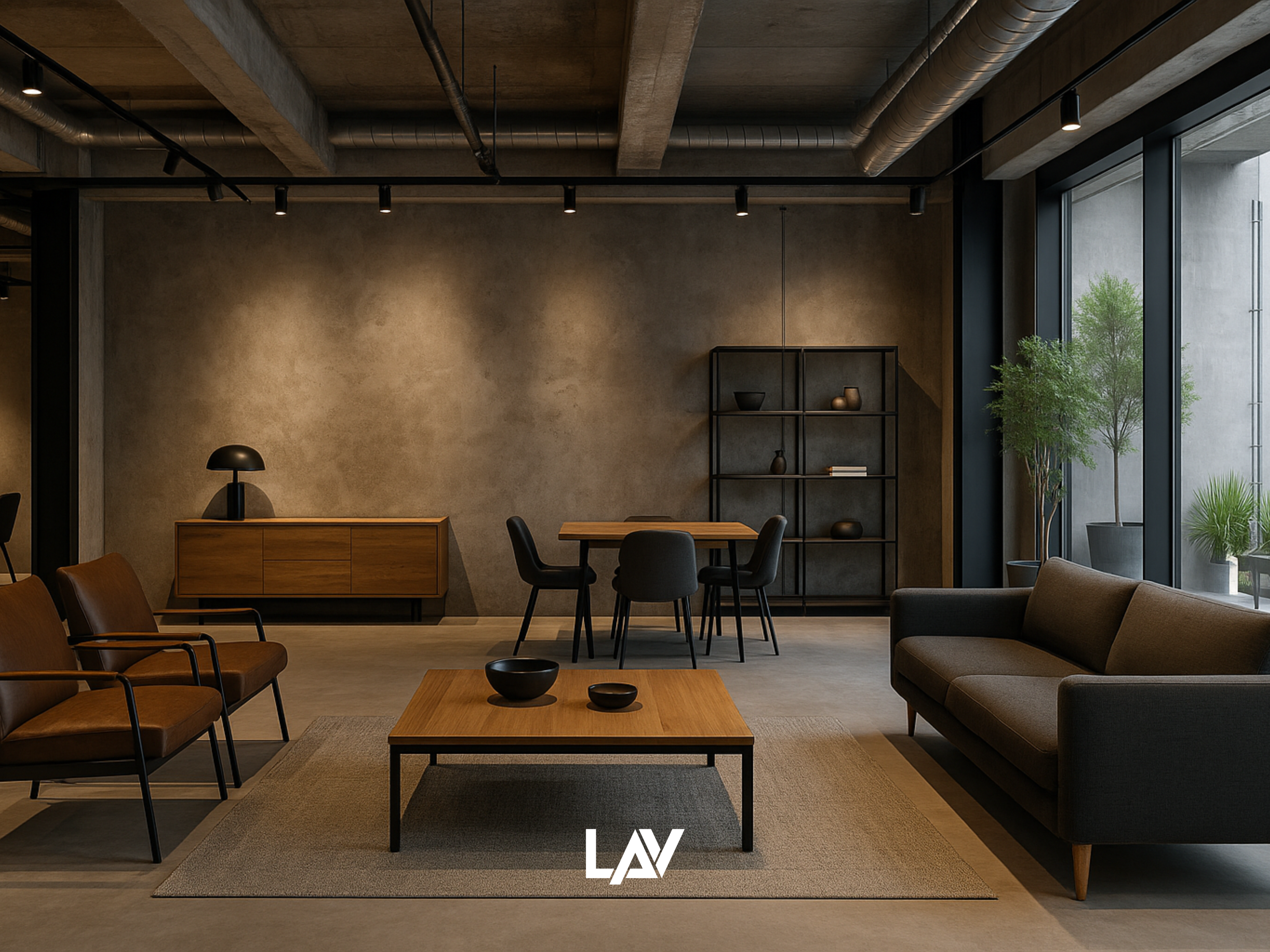 Showroom phong cách công nghiệp