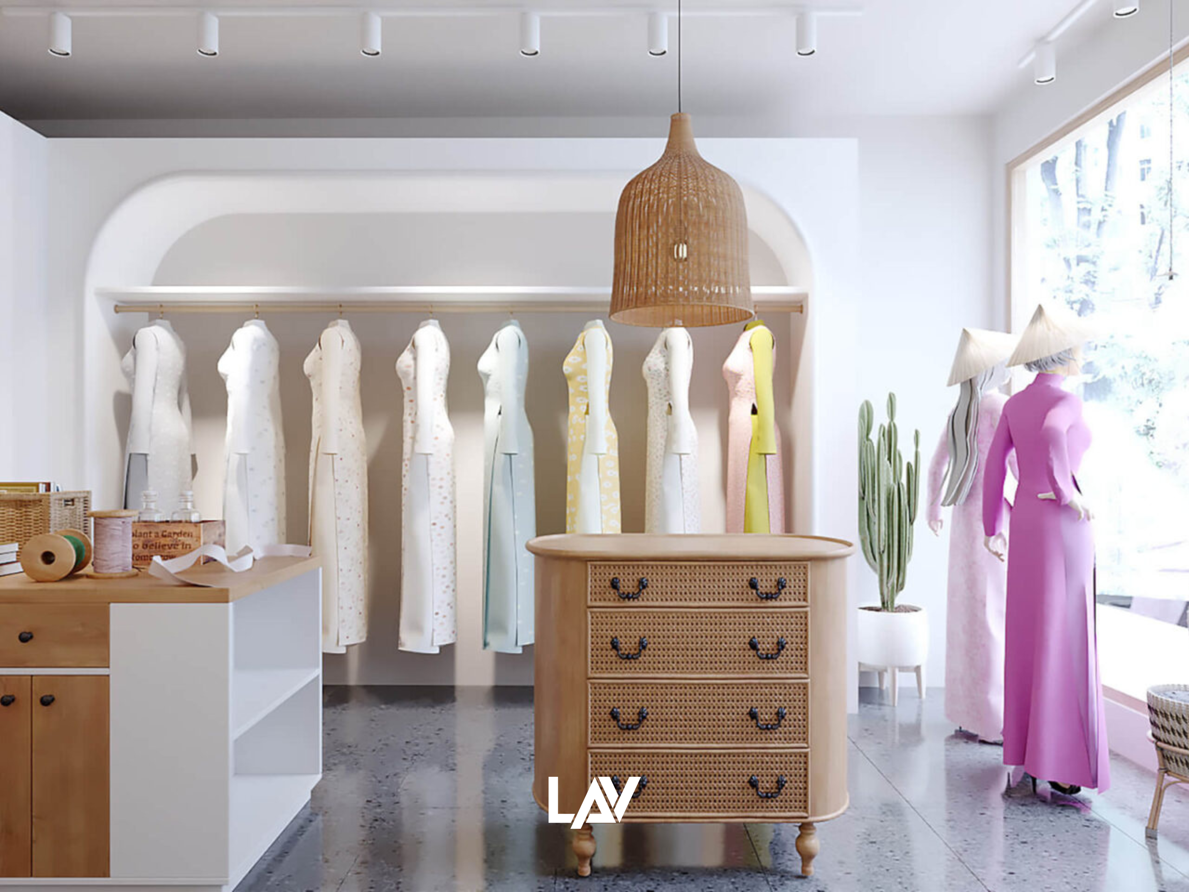 Không gian trưng bày trong showroom