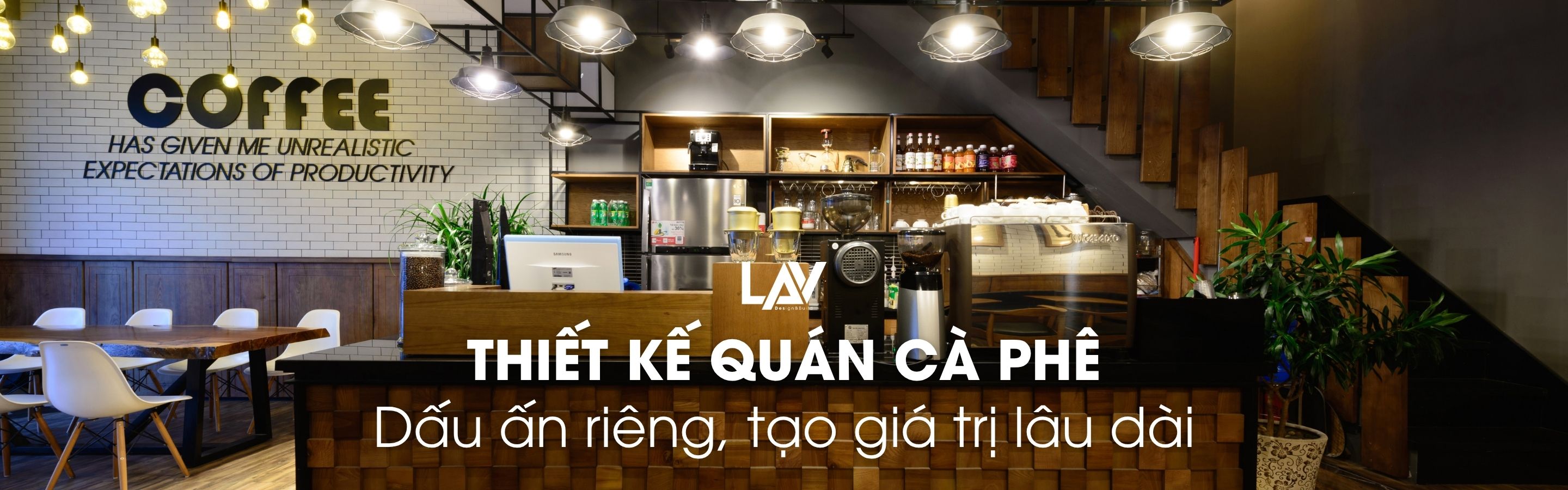 Thiết kế kiến trúc nội thất quán cà phê